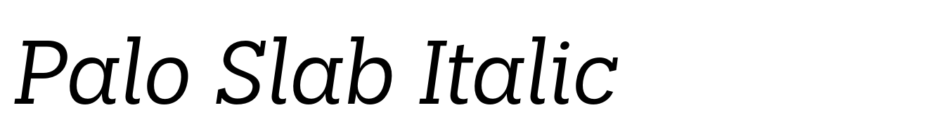 Palo Slab Italic
